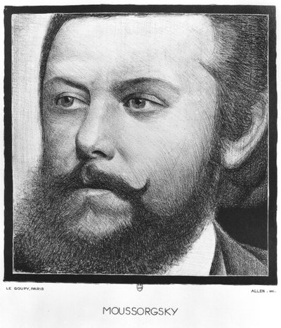 Portrait of Modest Petrovich Moussorgsky by Allen
